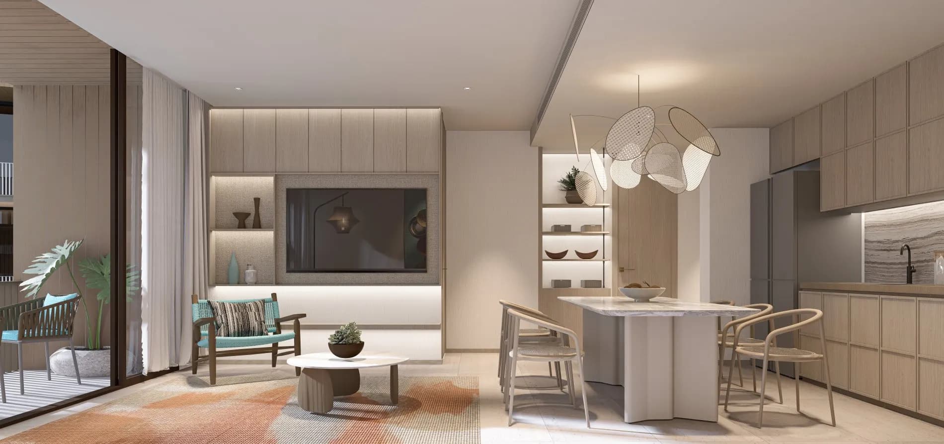 Open-plan dining area